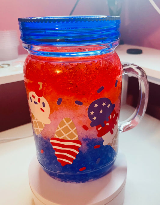 20oz mason jar 4th of July slush