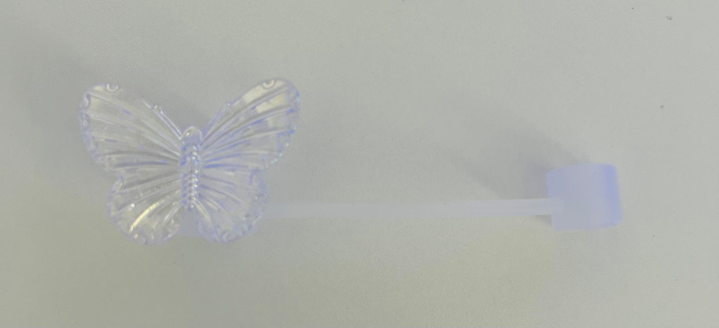 Clear, iridescent, butterfly star topper