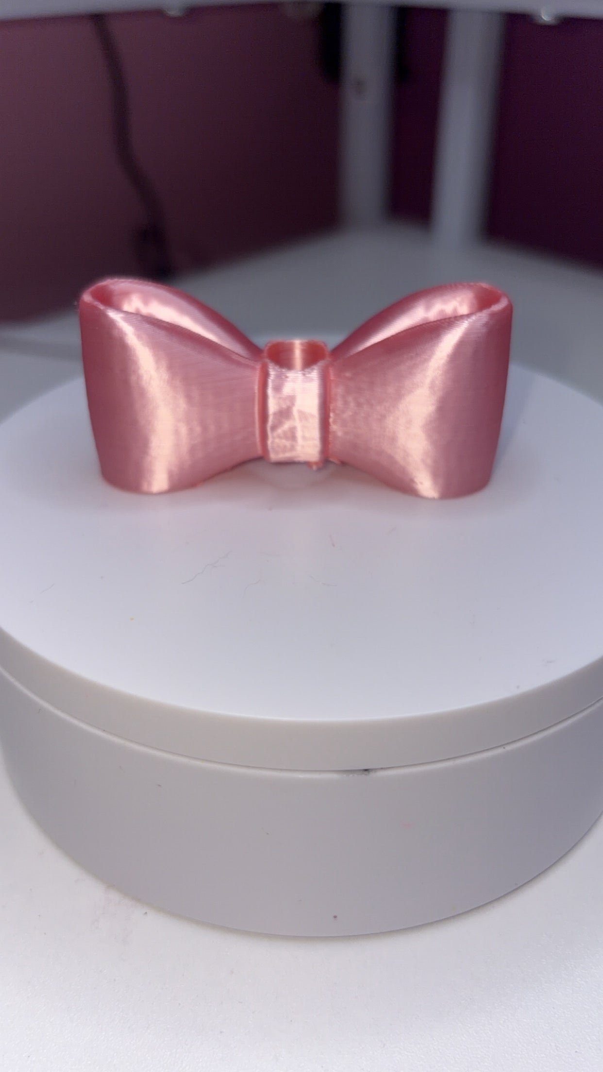 Pink bow straw topper large ￼