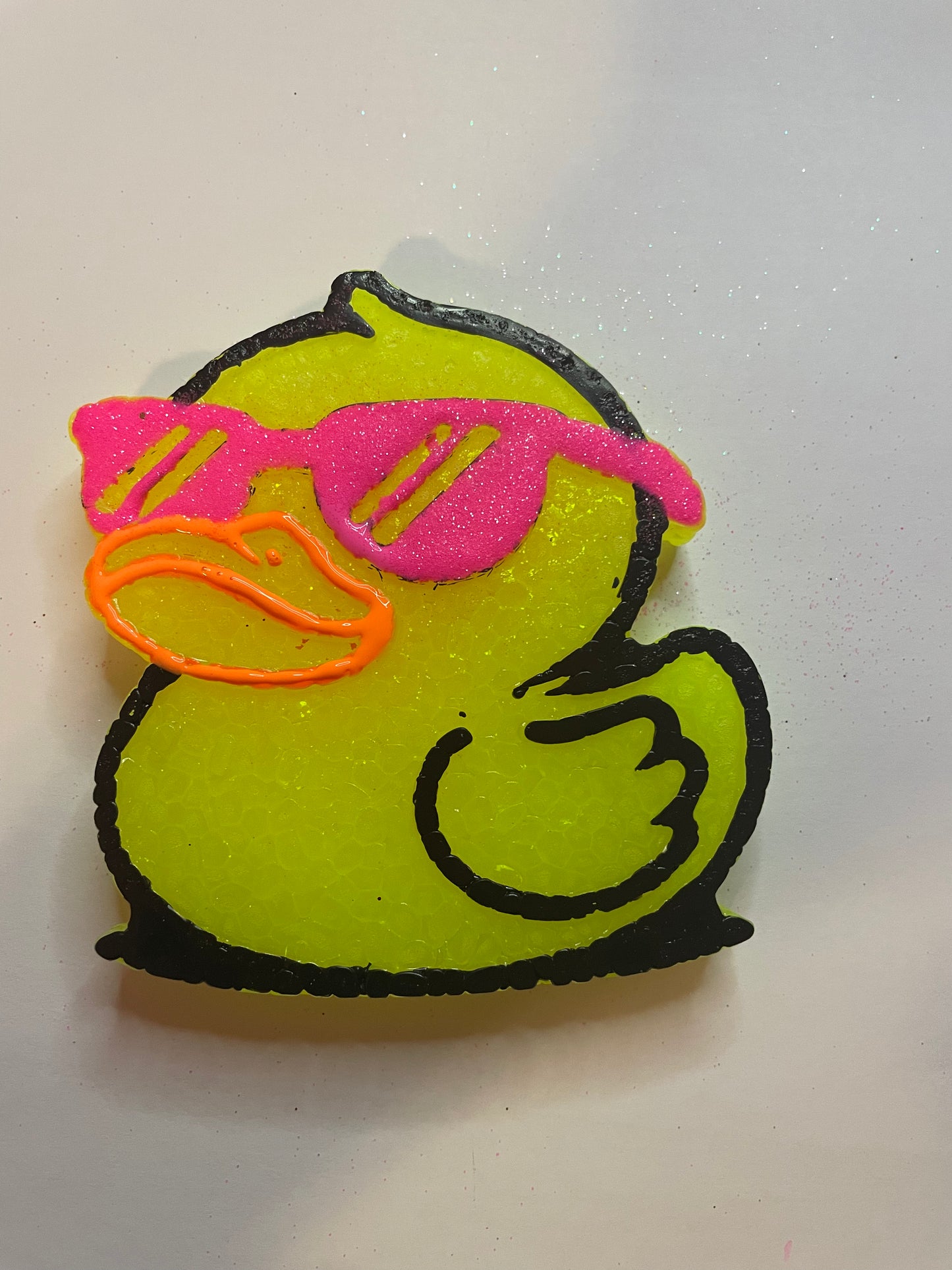 Peach watermelon duck car freshie