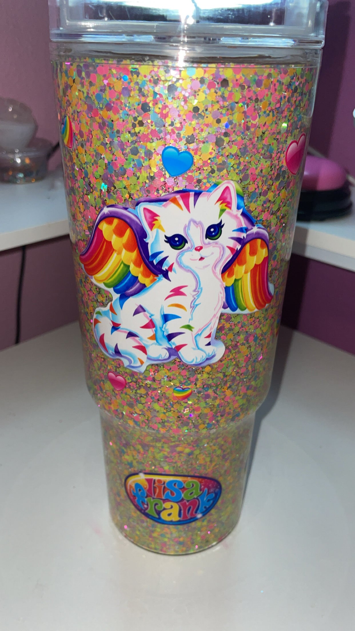 40oz Lisa Frank premade