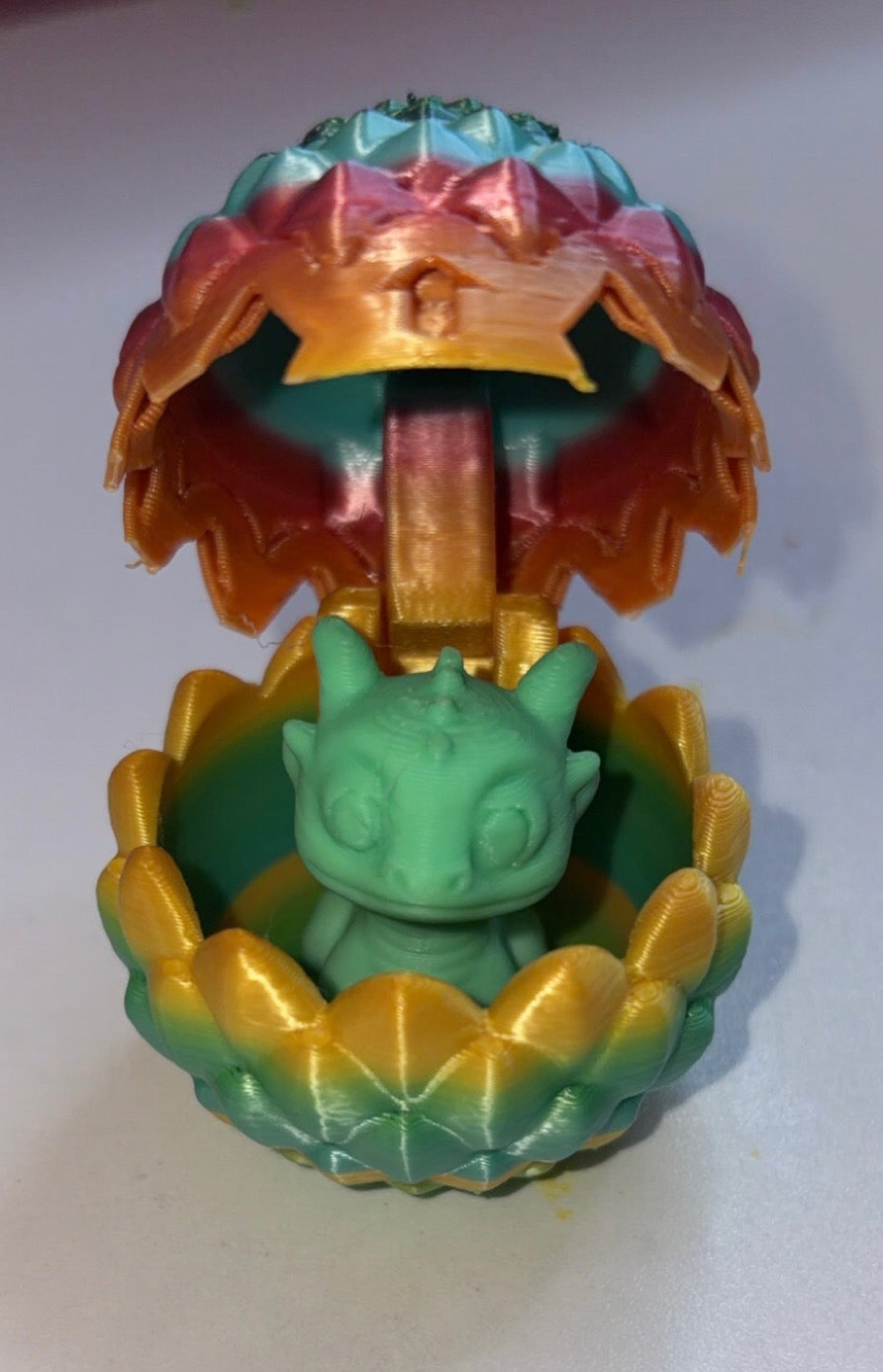 3D Printed Baby Dragon with Egg