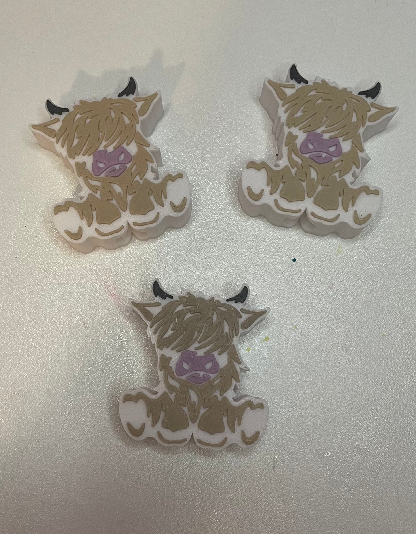 3D Highland Cow Straw Buddy