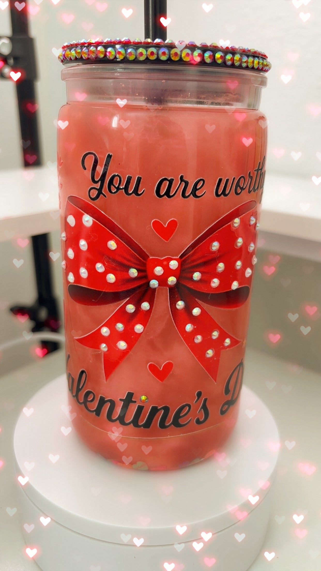 16oz Valentine’s Day Cat Eye