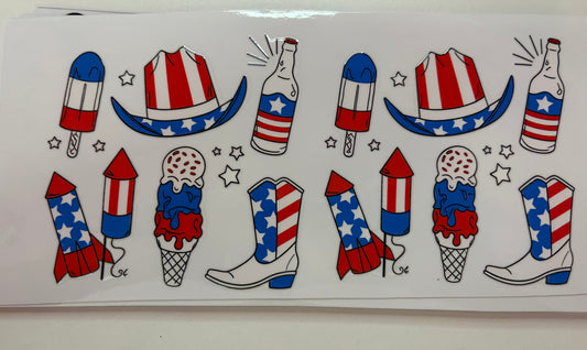 Patriotic Cowboy Wrap
