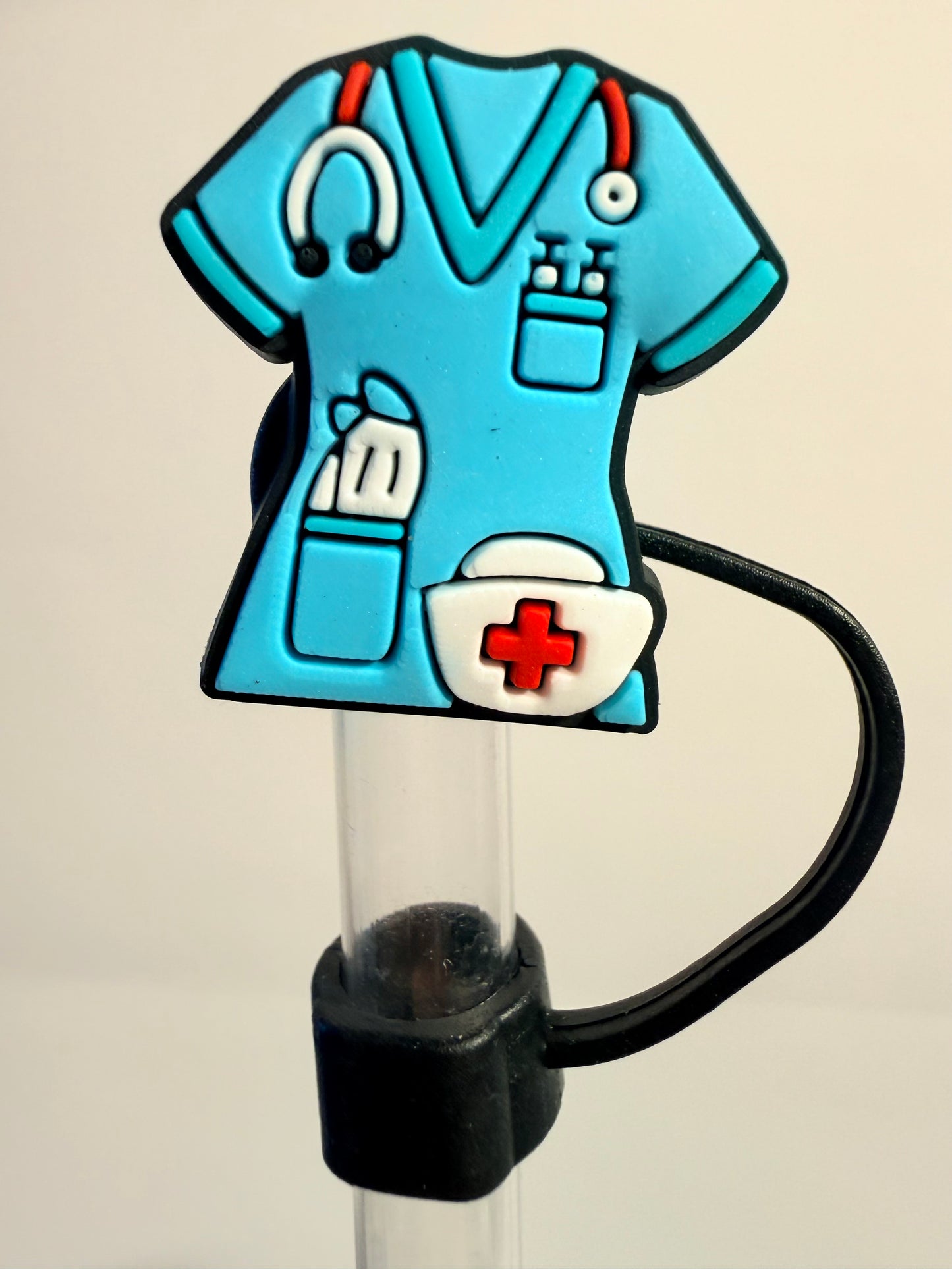 Nurse Scrub Top Straw Topper