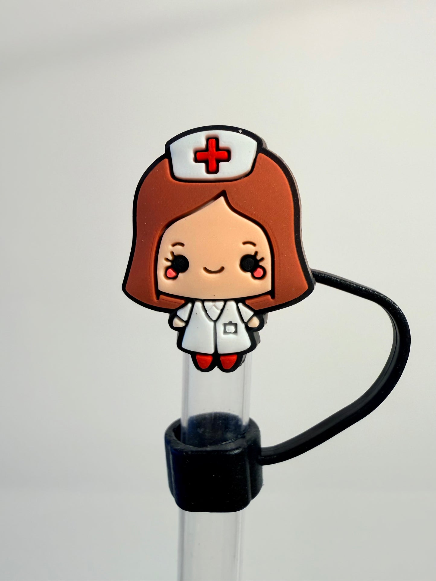 Girl Nurse Straw Topper