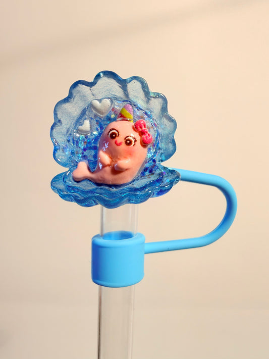 Sea Shell Straw Topper