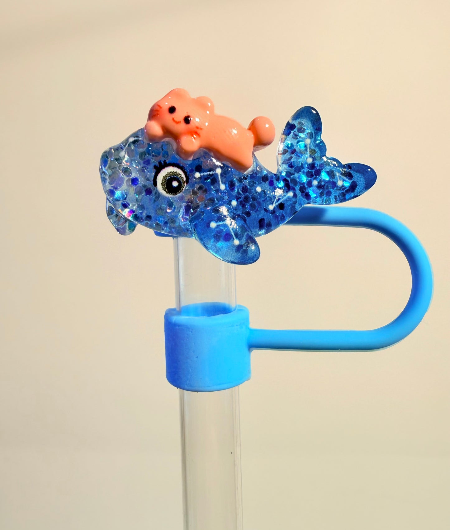 Dolphin Straw Topper