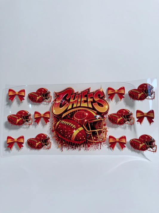 Chiefs Helmet, Football, and Bows Wrap