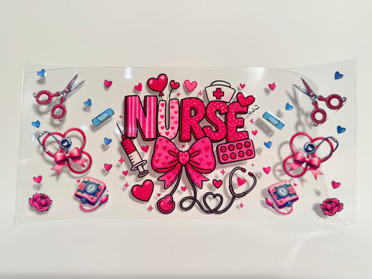 Pink Bow Nurse Wrap