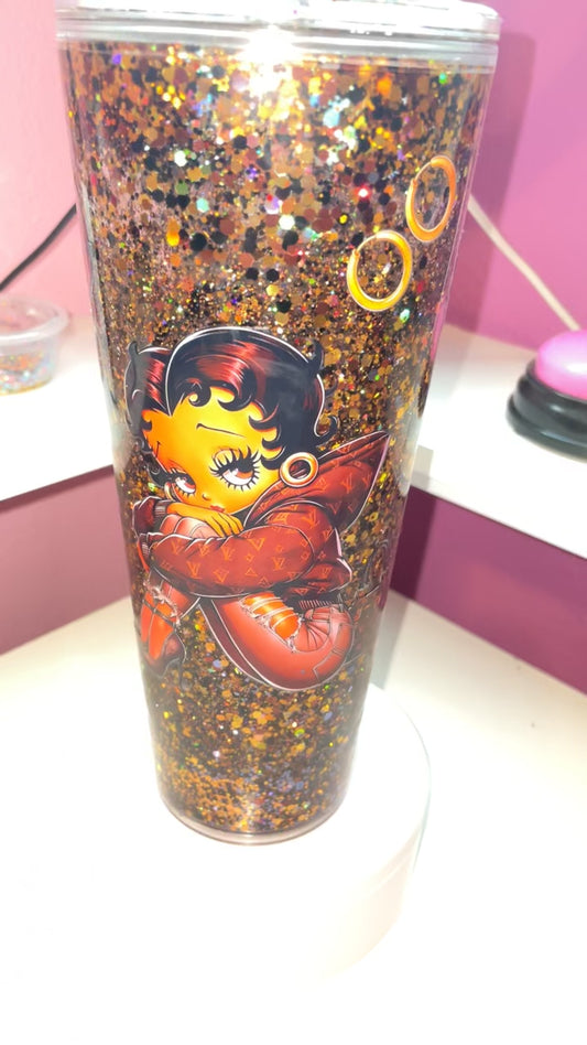 24oz suspended flow decorated lid